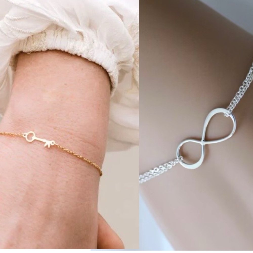 Two Dainty Wrist Chains 925 Eternity and Marina de Buchi Unlock Your Dreams